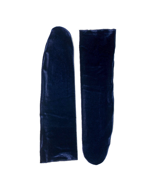 Socken Samt - Blau